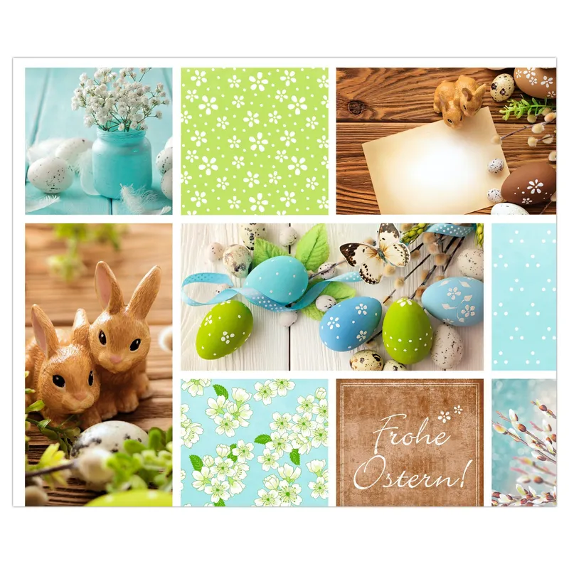 Fotokarton "Frohe Ostern" 49,5 x 68 cm - 10 Bogen