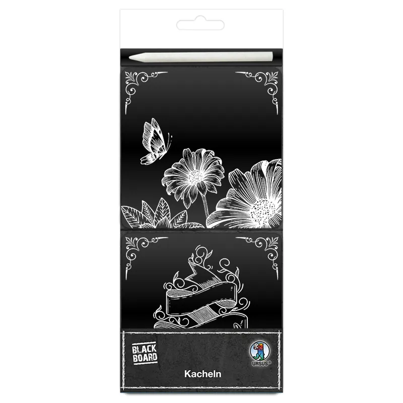 Tafelfolie Kacheln Blackboard ca. 10 x 10 cm, einseitig bedruckt
