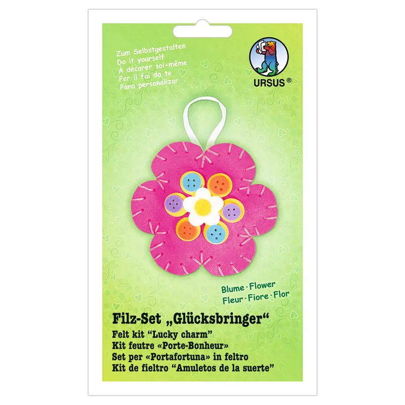 Filz-Set "Glücksbringer" Blume