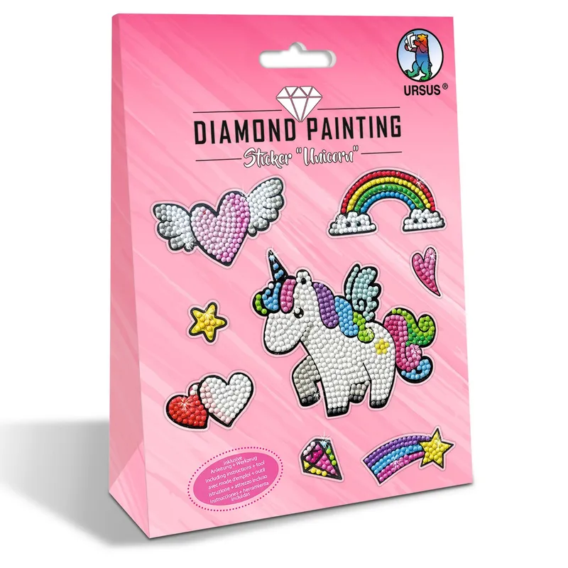 Diamond Painting zum Gestalten von Stickern mit funkelnden Diamanten