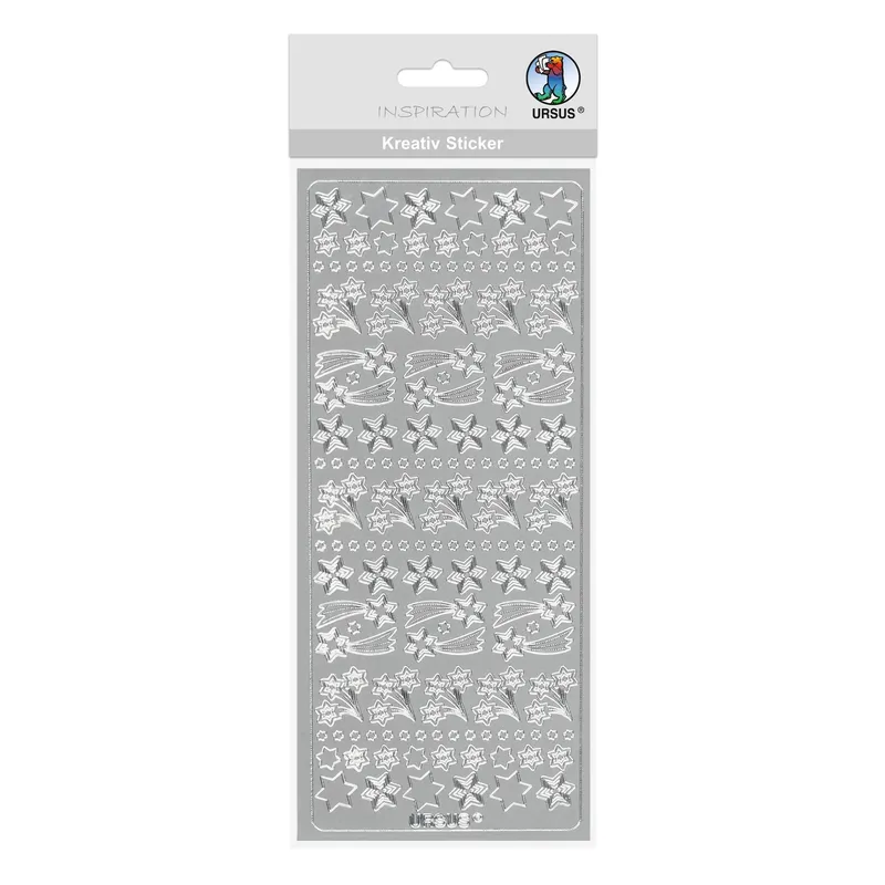 Kreativ Sticker "Sternschnuppen" silber