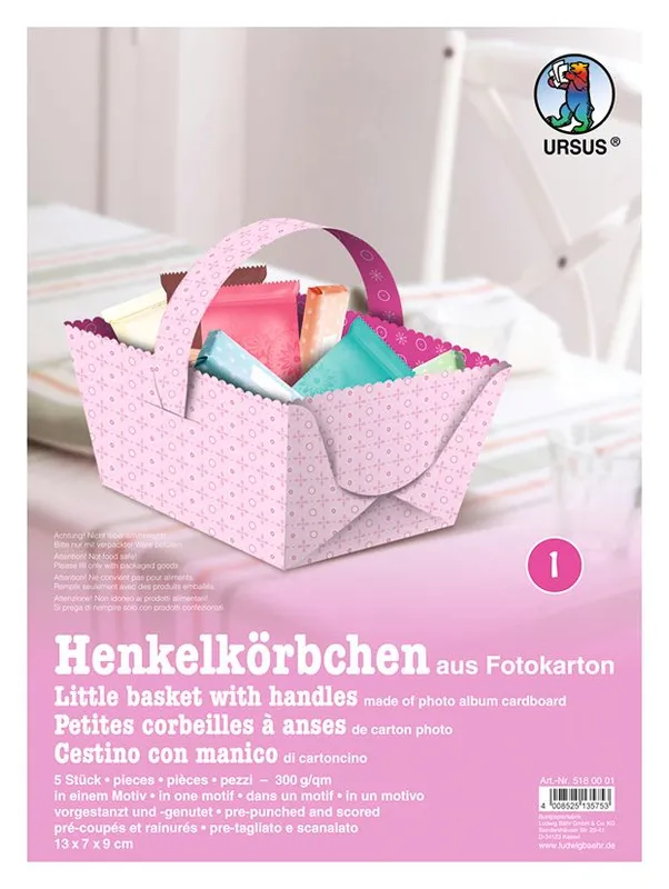 Henkelkörbchen "Joline" rosa