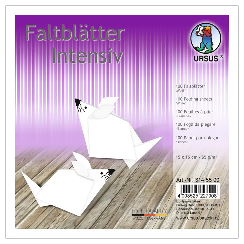 Faltblätter intensiv 65 g/qm - 100 Blatt
