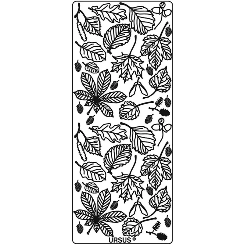 Kreativ Sticker "Herbstlaub" kupfer