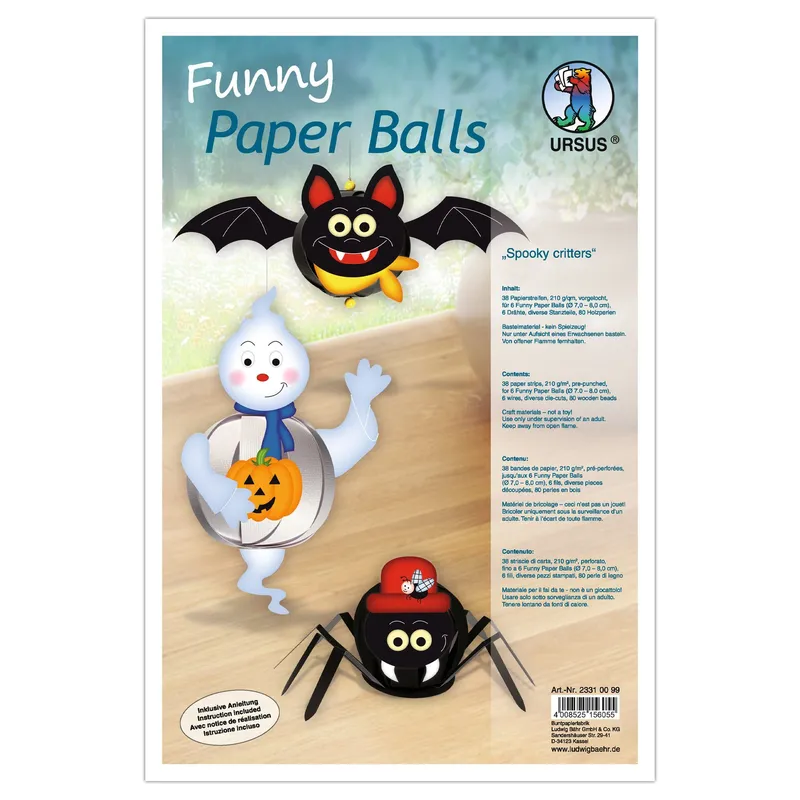 Funny Paper Balls "Spooky critters"