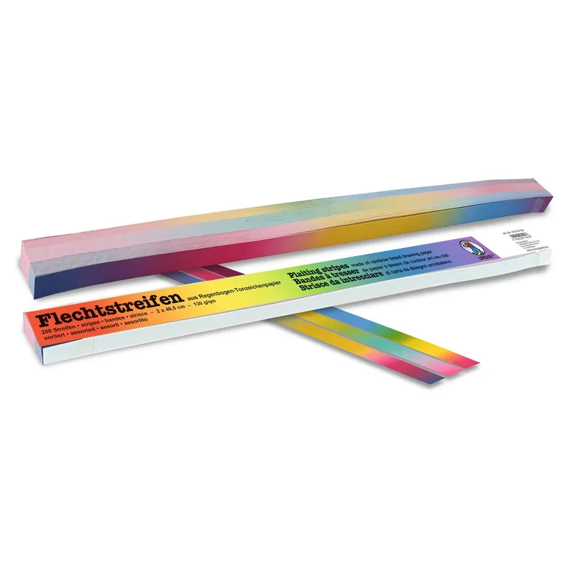 Regenbogen-Flechtstreifen 130 g/qm