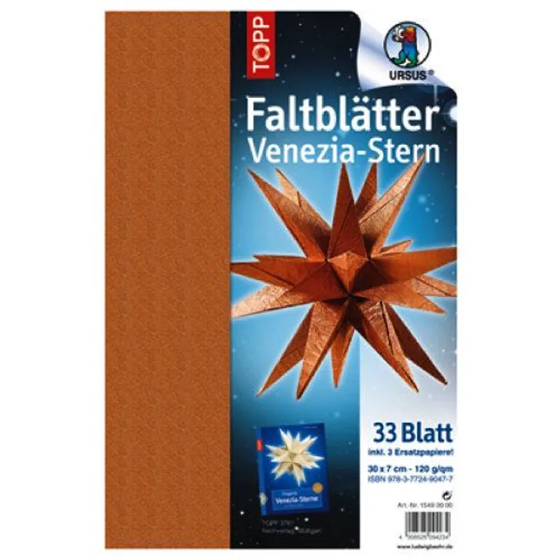 Faltblätter Venezia-Stern "Crush paper"