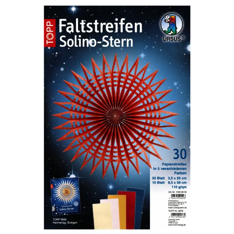 Faltstreifen Solino-Stern "Solino Star" kleine Sterne