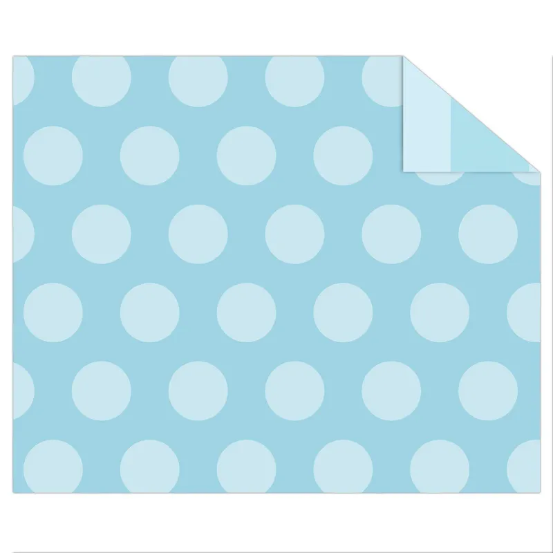 Fotokarton "Polka Dots & Stripes" 49,5 x 68 cm hellblau - 10 Bogen