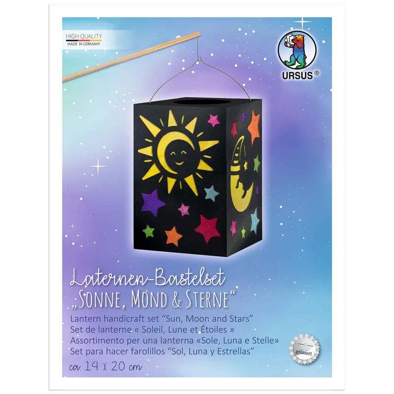 Laternenbastelset "Sonne, Mond & Sterne"