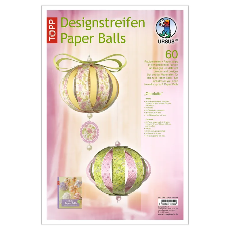 Designstreifen Paper Balls "Charlotte"