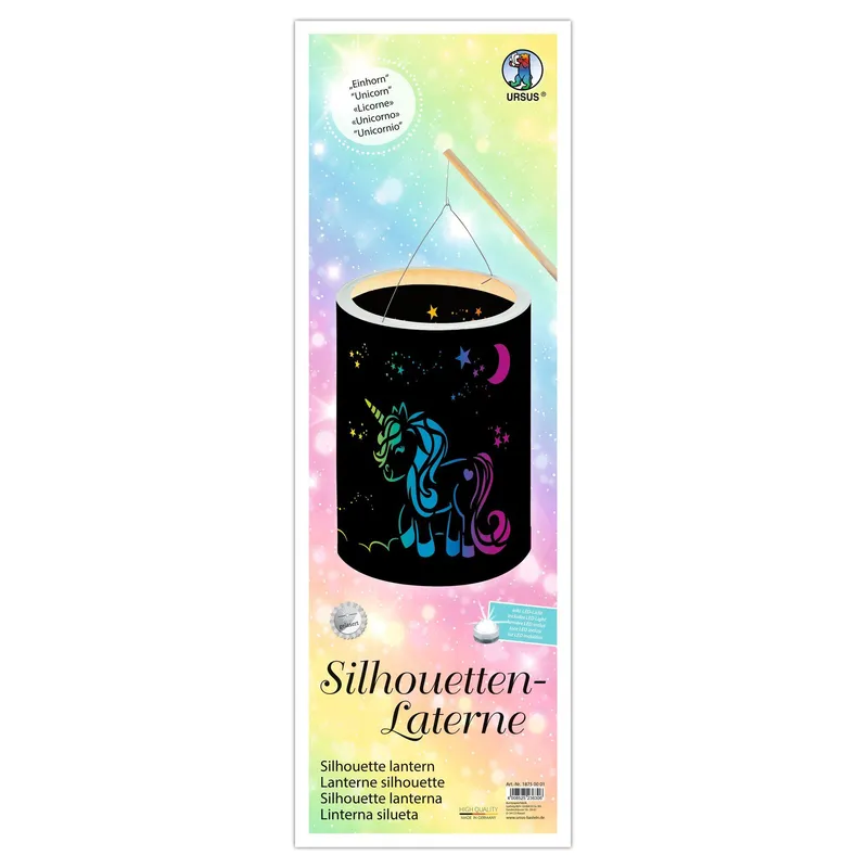 Silhouetten-Laterne "Einhorn"