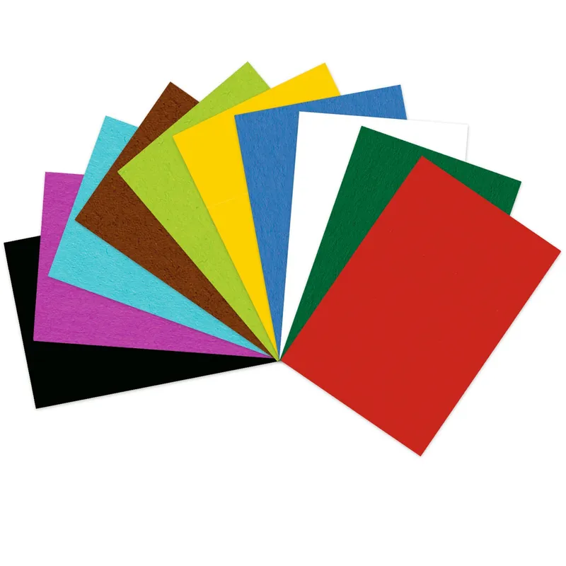 Tonzeichenpapier 130 g/qm DIN A4 - 100 Blatt in 10 Farben