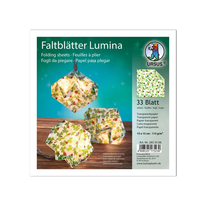 Faltstreifen "Lumina" Glückskäfer Motiv 1