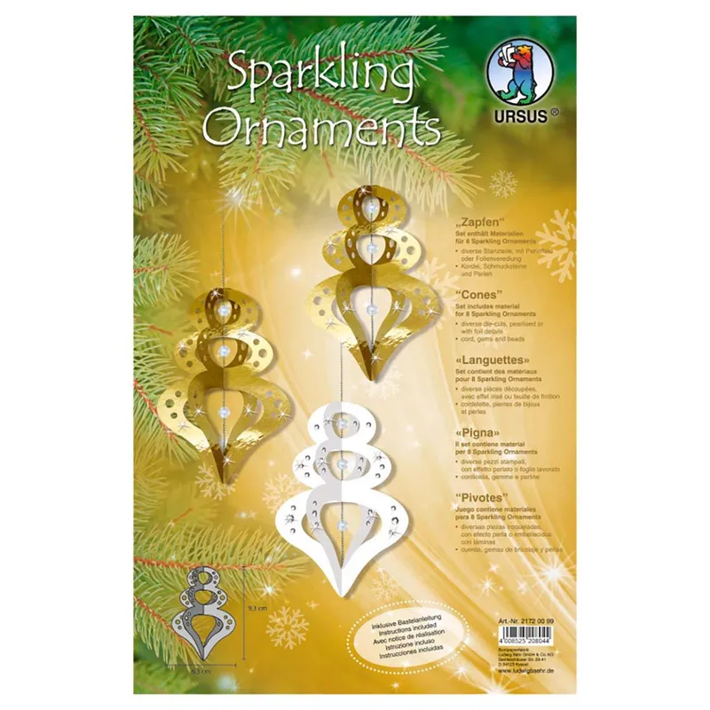 Bastelset Sparkling Ornaments "Zapfen"
