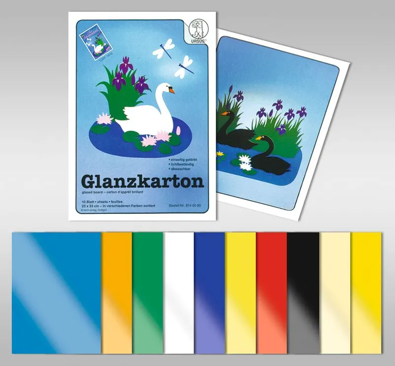 Glanzkarton 250 g/qm 35 x 50 cm - 20 Blatt sortiert