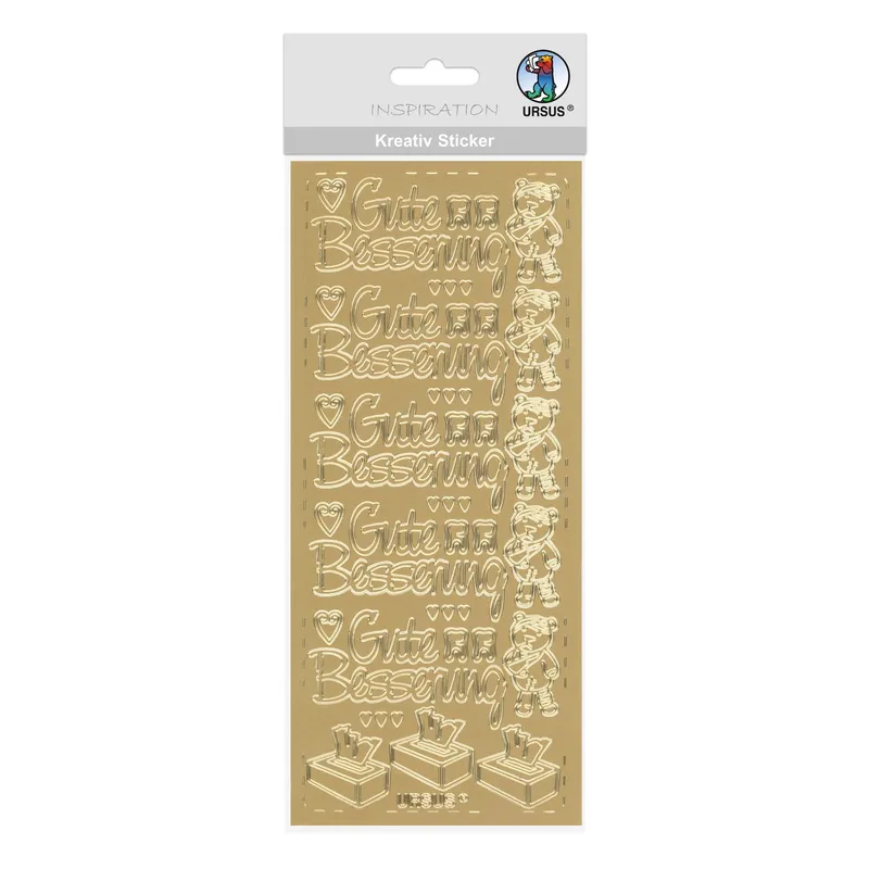 Kreativ Sticker "Gute Besserung" gold