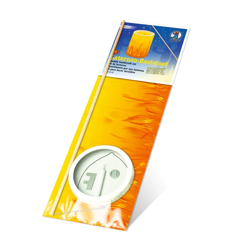 Laternen-Bastelset 8 mit Transparentpapier "Feuer"