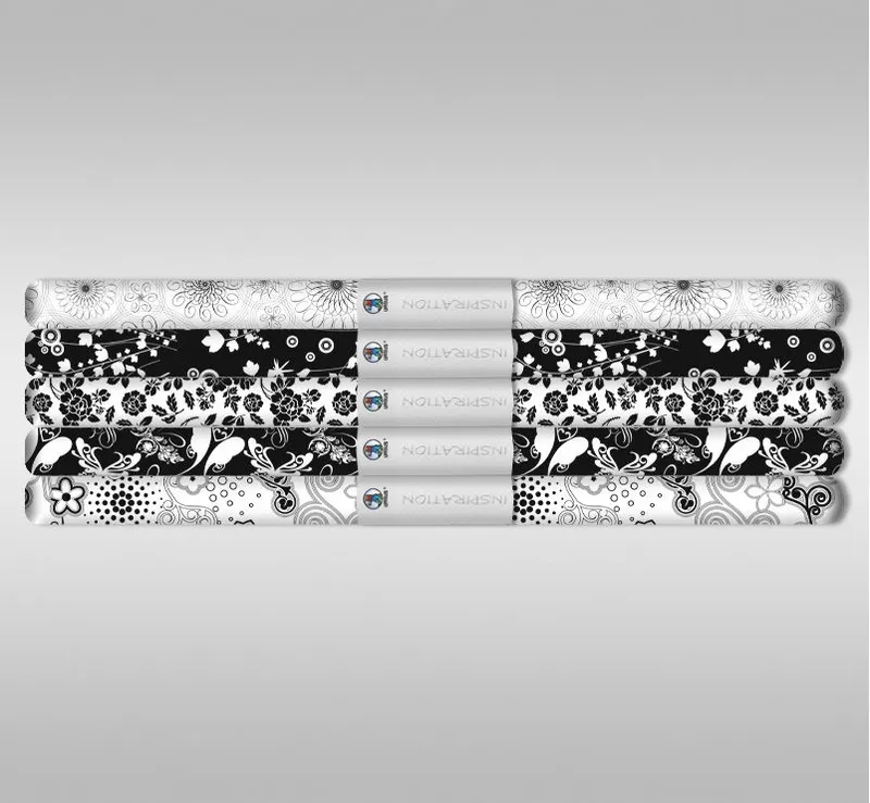 Transparentpapier "Black & White" 50 x 61 cm Sortierung 2 - 5 Rollen