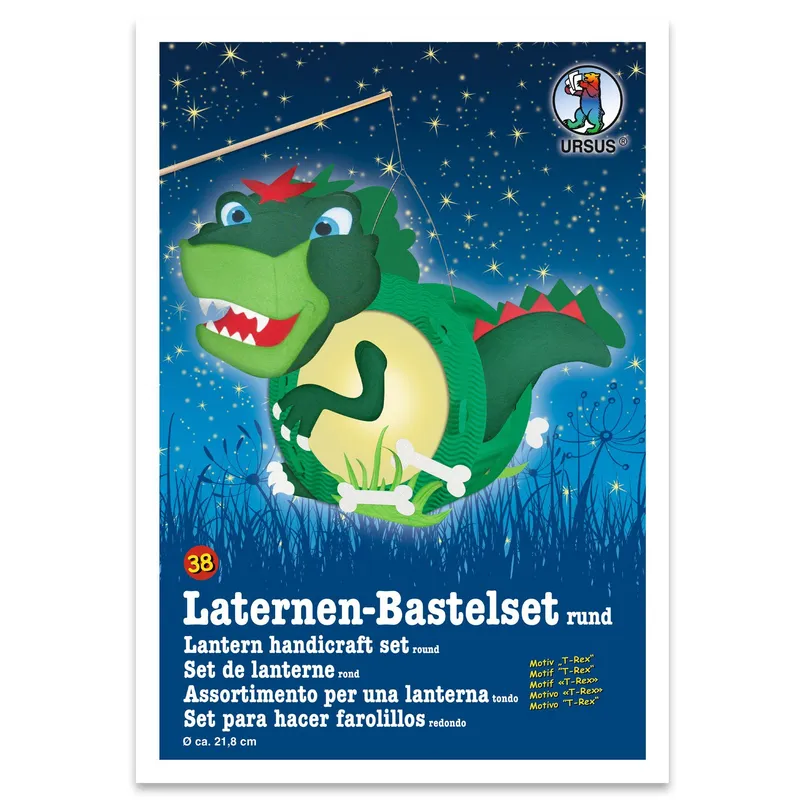 Laternen-Bastelset "T-Rex" rund 38