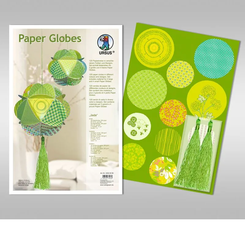 Papierkreise / Paper Globes "Jade"