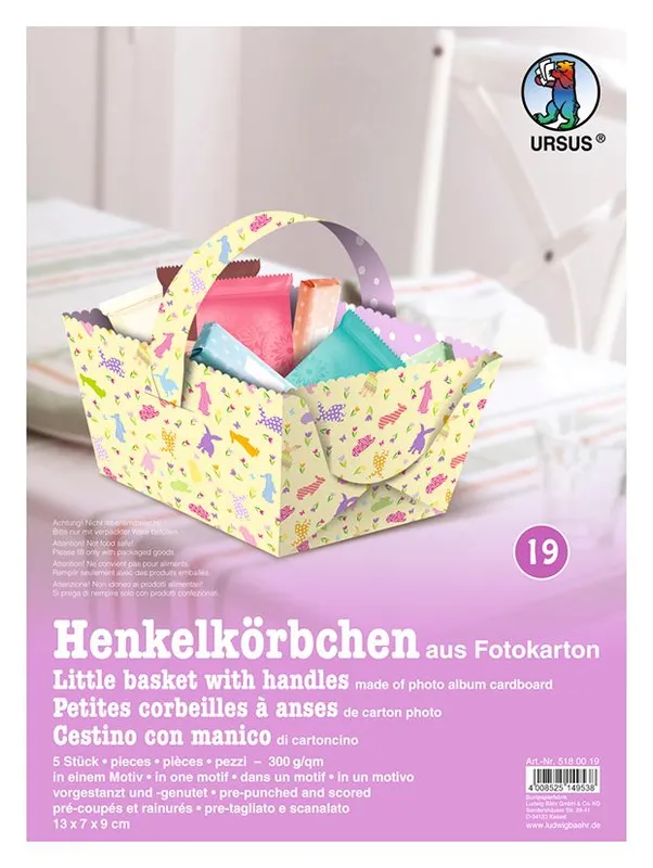 Henkelkörbchen "Ostern" hellgelb