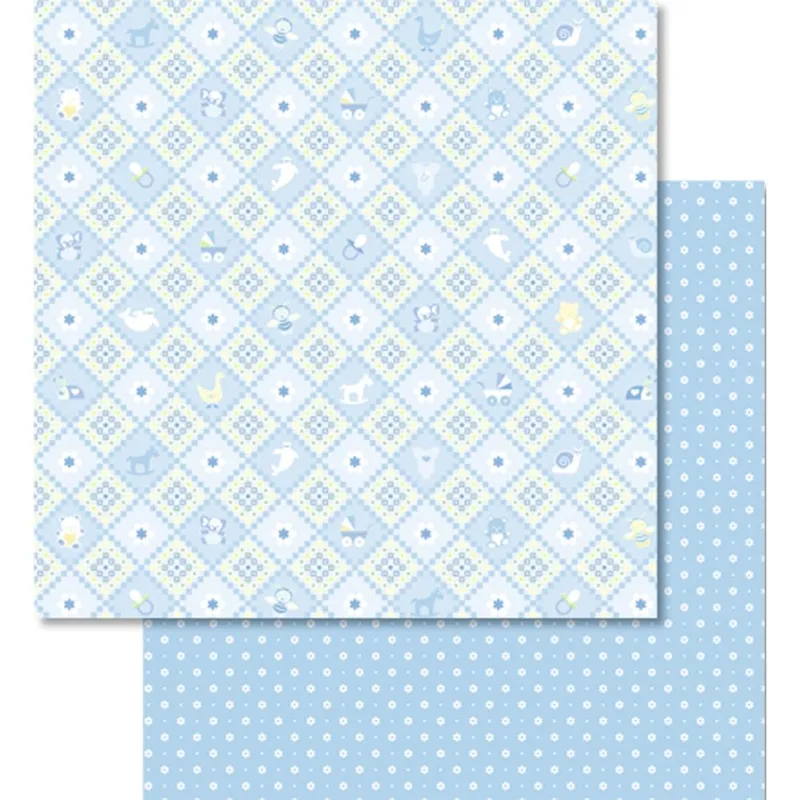 Scrapbooking Papier "Baby blau" - 25 Blatt