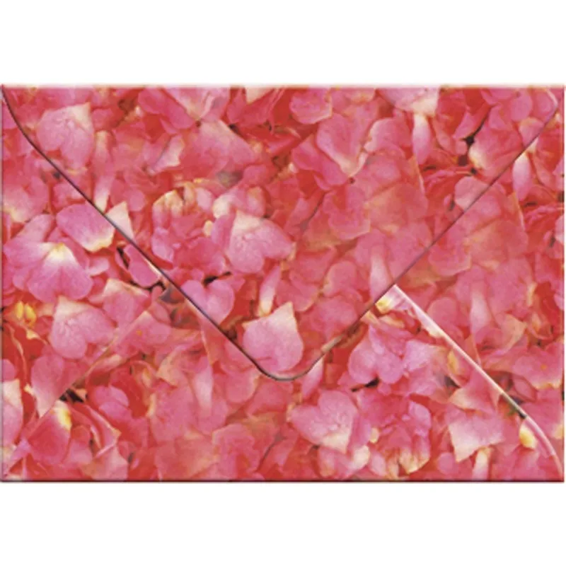Transparentpapier-Kuverts "Flora" 115 g/qm Rosenblätter - 5 Stück