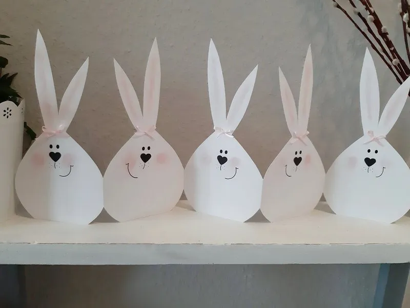 Hasen Leporello in weiß
