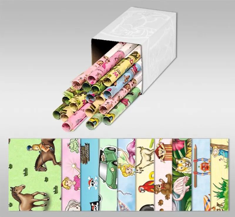 Transparentpapier "Kinderland" 50 x 61 cm - 25 Rollen sortiert