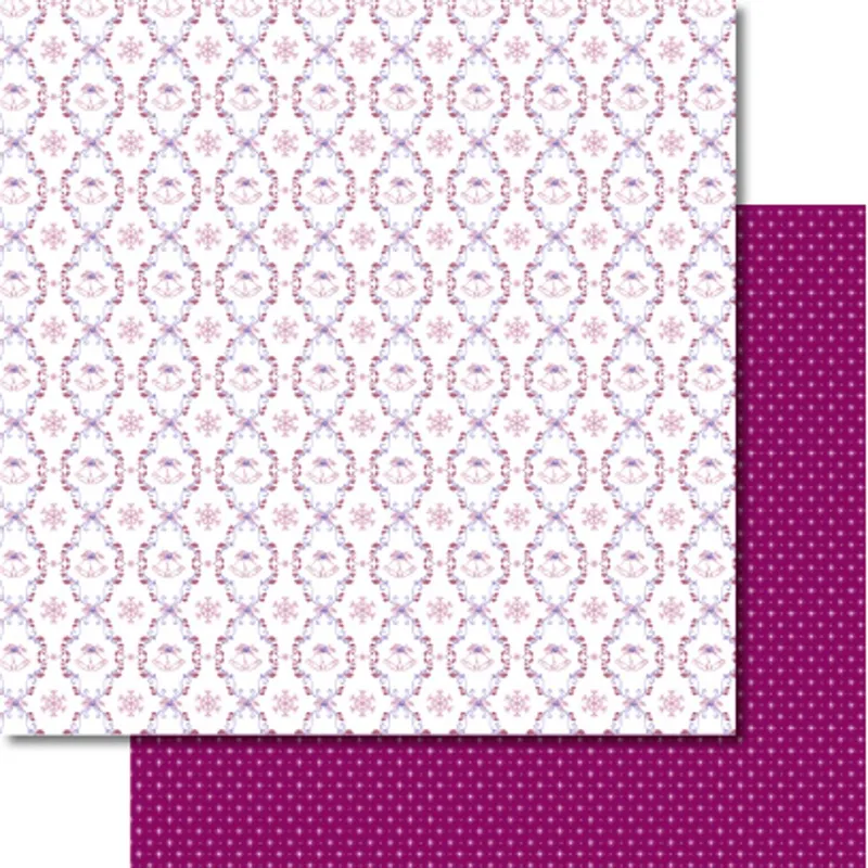Scrapbooking Papier "Classic Christmas flieder/brombeere" - 25 Blatt