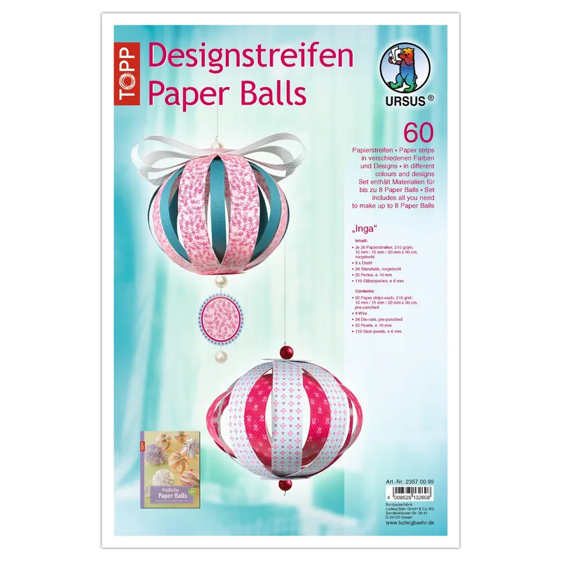 Designstreifen Paper Balls "Inga"