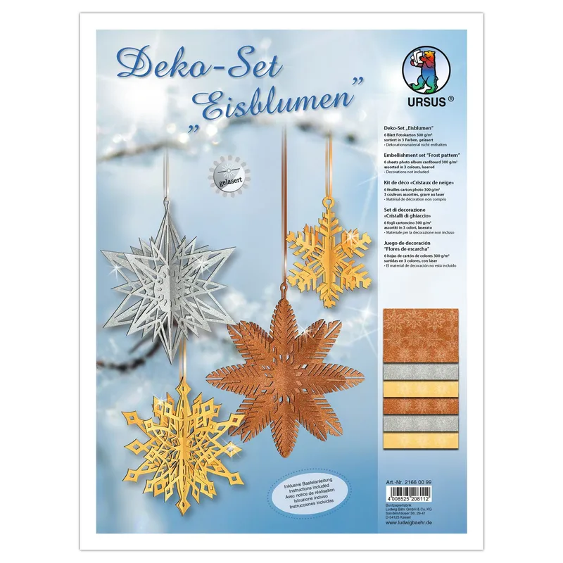 Deko-Set "Eisblumen" gelasert