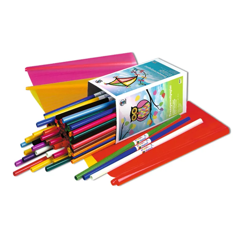 Transparentpapier (Drachenpapier) 42 g/qm 70 x 100 cm - 100 Rollen in 15 Farben