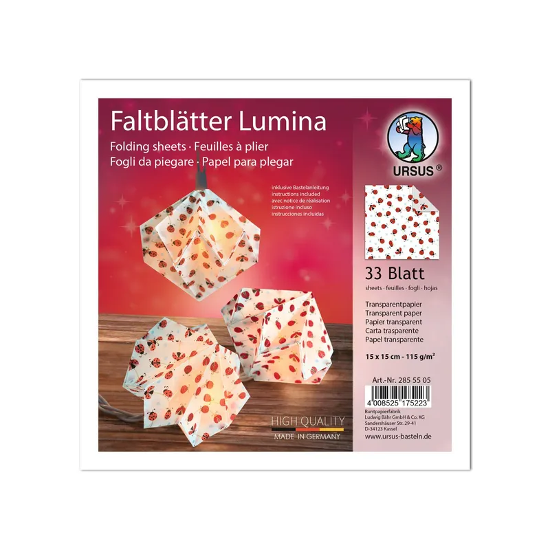 Faltstreifen "Lumina" Glückskäfer Motiv 2
