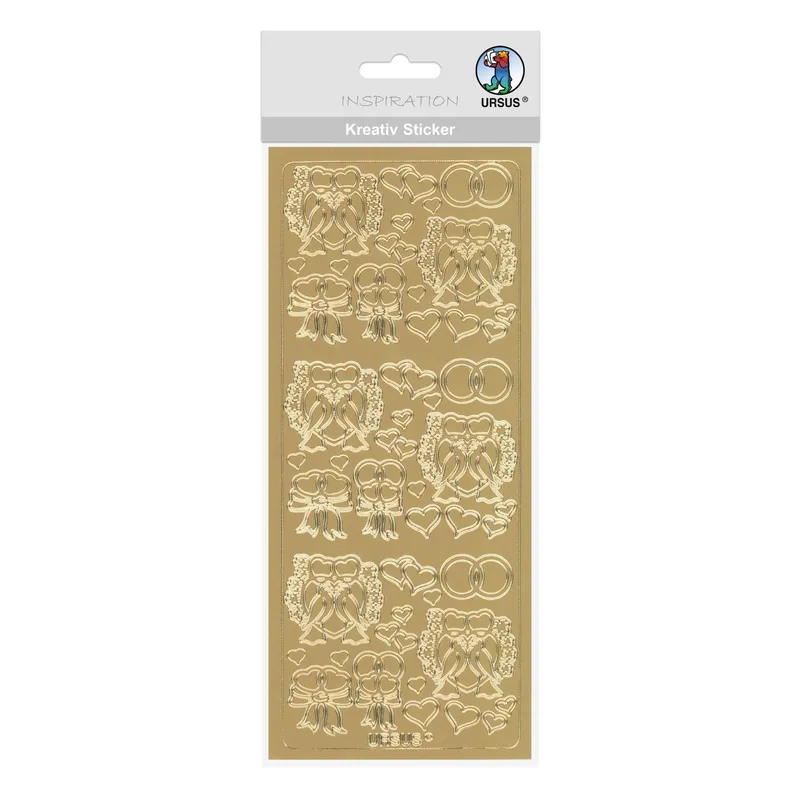 Kreativ Sticker "Hochzeit" gold