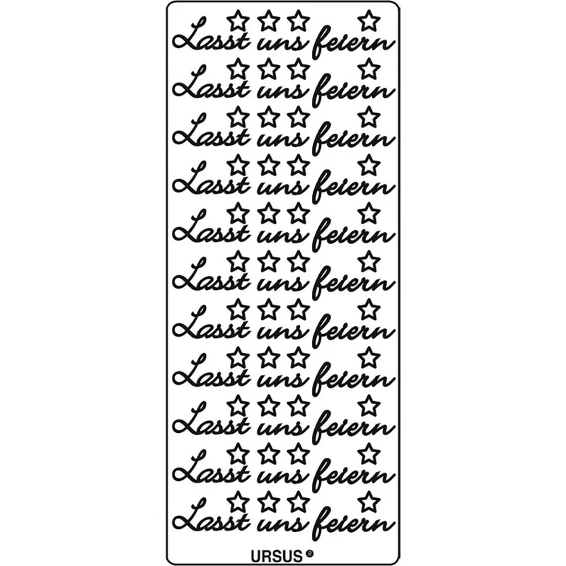 Kreativ Sticker "Lasst uns feiern" gold