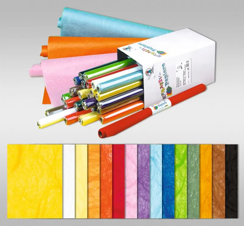 Strohseide 25 g/qm 50 x 70 cm - 30 Rollen sortiert