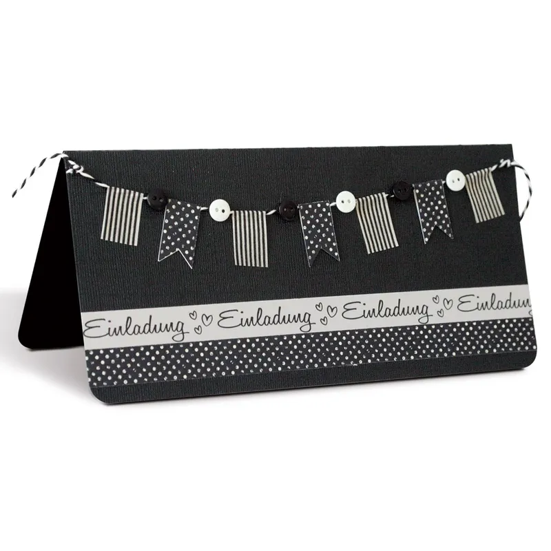 Masking Tape "Hochzeit Klassik" Punkte schwarz, 1 Rolle