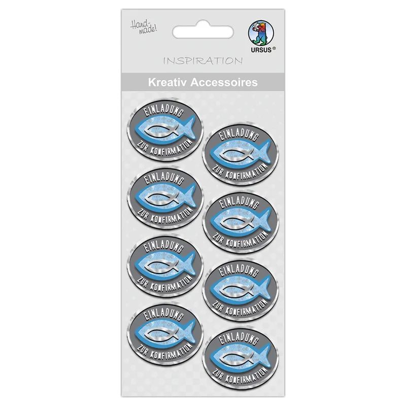 Kreativ Accessoires "Religion blue" Einladung zur Konfirmation - Motiv 350F