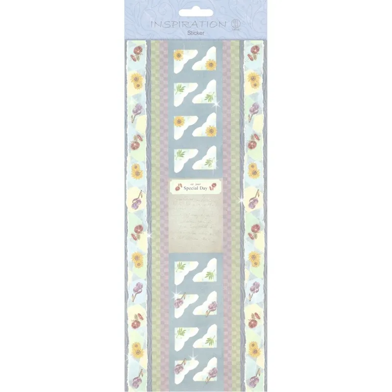 Flat Sticker "Borders" blau
