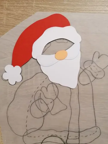 Den Kopf vom Weihnachtsmann mit Sack für Geschenke gestalten