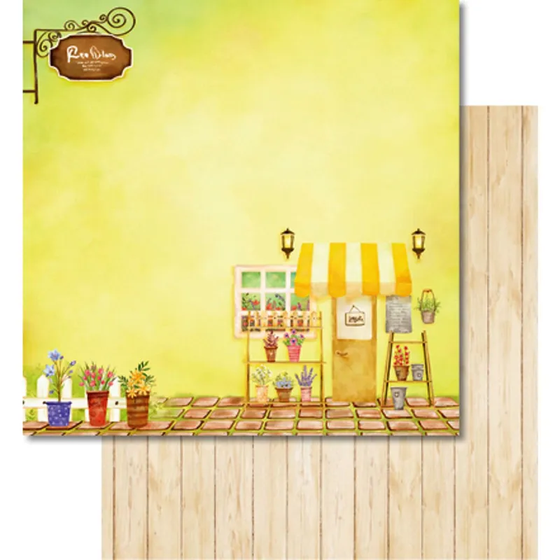 Scrapbooking Papier "Flower Shop" - 5 Blatt