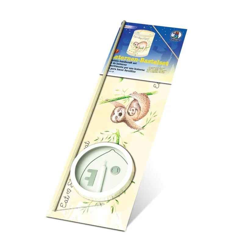 Laternen-Bastelset 27 mit Transparentpapier "Faultier"