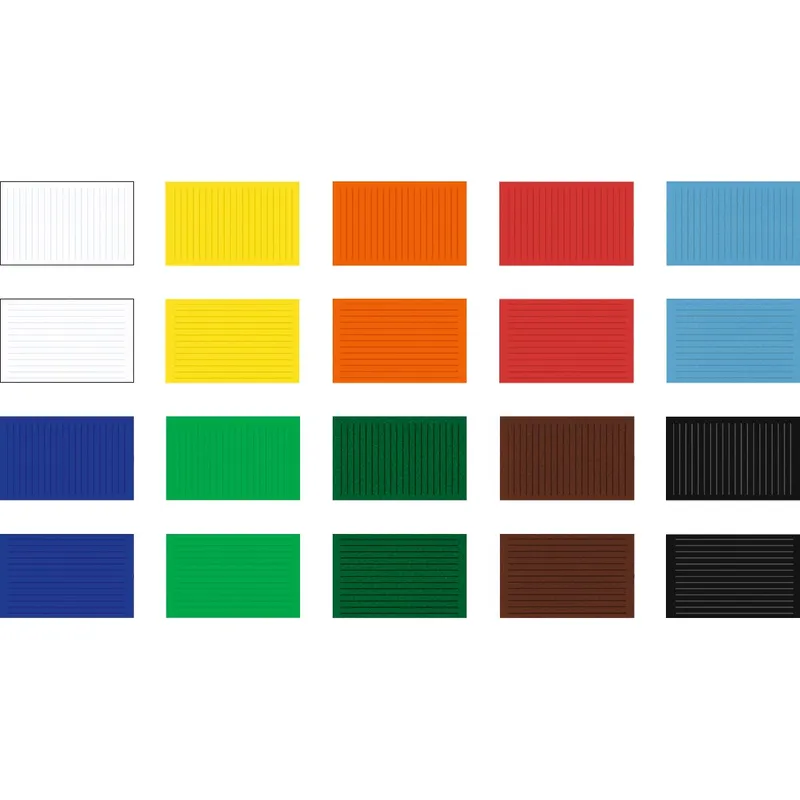 Flechtblätter sortiert in 10 Farben, 12 x 17 cm, 10 mm in 100 Paar