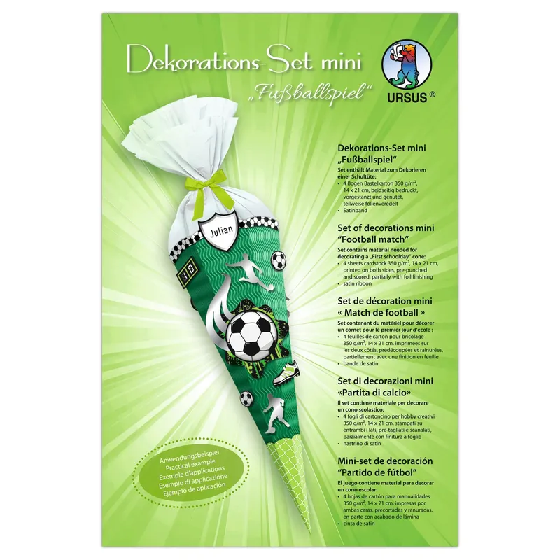 Deko-Set Schultüte Easy Line "Fußballspiel"