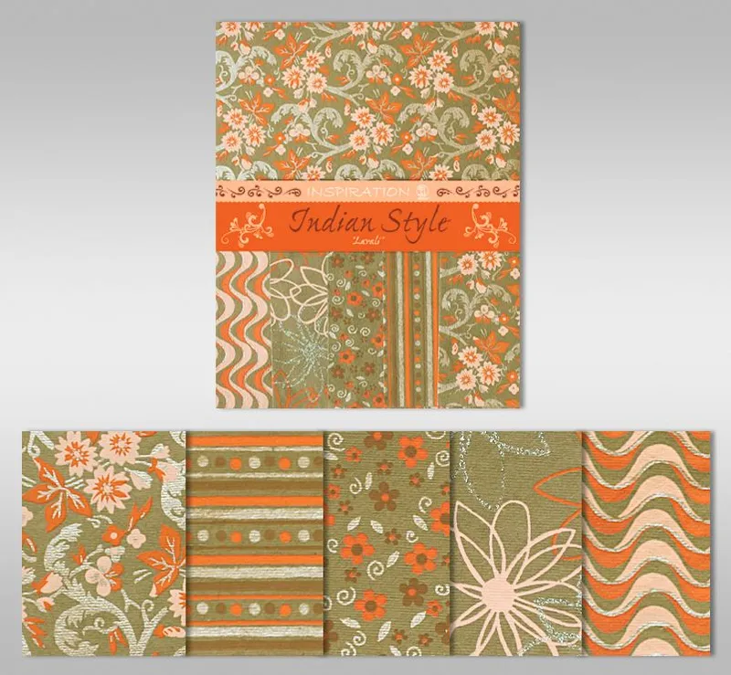 Indian Style "Lavali" 50 x 70 cm - 10 Bogen sortiert