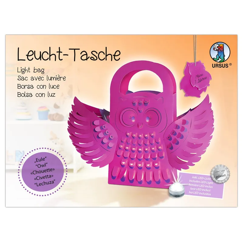 Leuchttasche Eule - Bastelset
