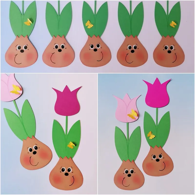 Tulpen aus Papier in Rosa