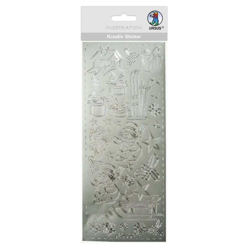 Kreativ Sticker "X-mas" silber